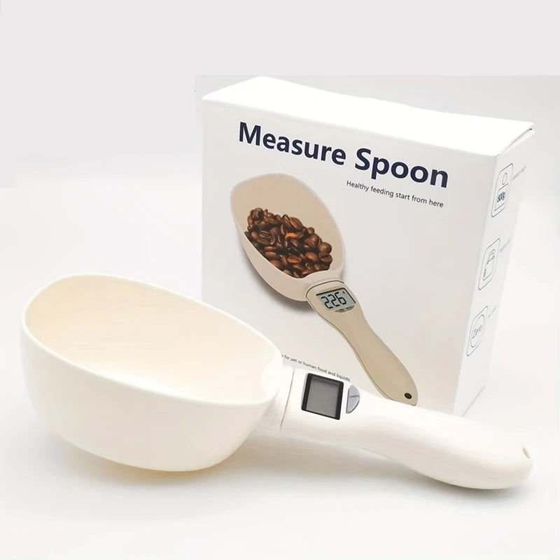 Pet Food Measuring Spoon Scale Kitchen Digital LCD Food Measuring Spoon Scale Suitable for Cat and Dog Food Measuring Spoon