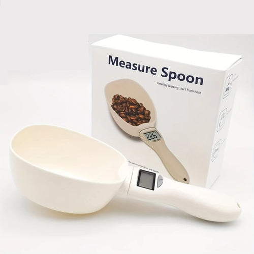 Pet Food Measuring Spoon Scale Kitchen Digital LCD Food Measuring Spoon Scale Suitable for Cat and Dog Food Measuring Spoon