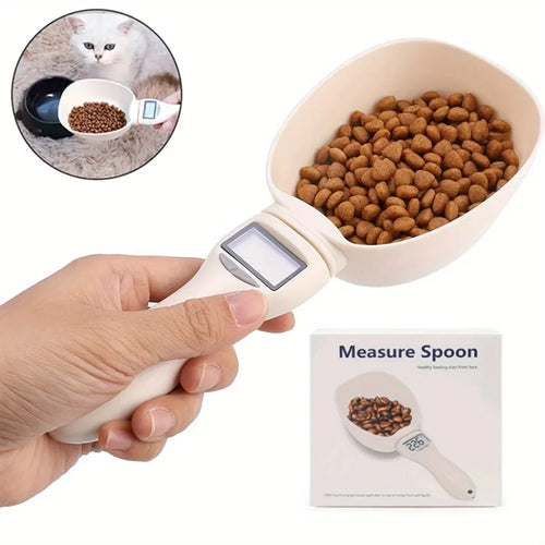 Pet Food Measuring Spoon Scale Kitchen Digital LCD Food Measuring Spoon Scale Suitable for Cat and Dog Food Measuring Spoon