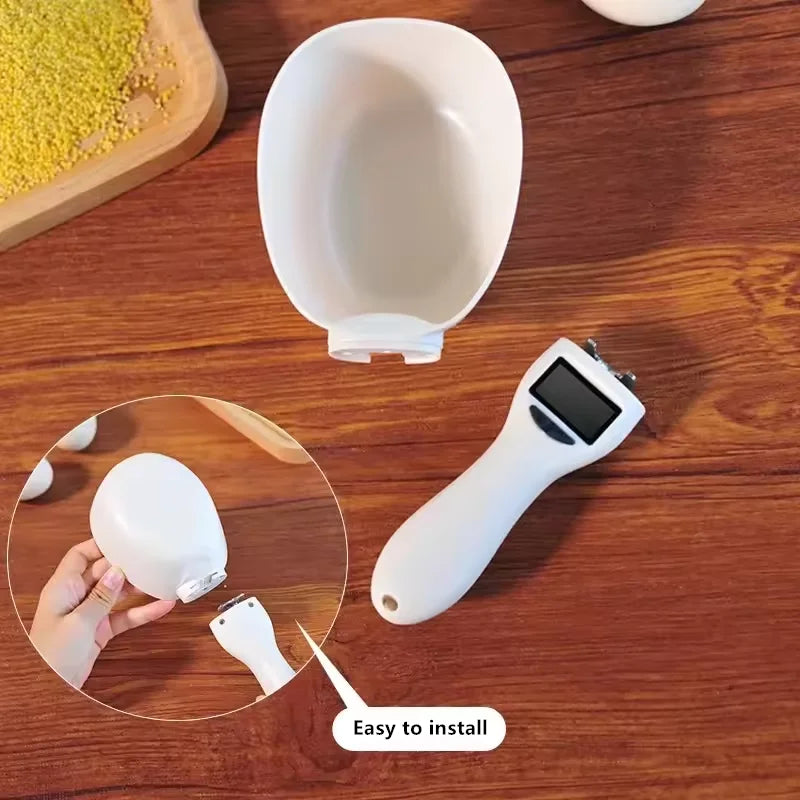 Pet Food Measuring Spoon Scale Kitchen Digital LCD Food Measuring Spoon Scale Suitable for Cat and Dog Food Measuring Spoon